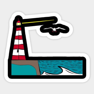 North Sea Lighthouse Sticker